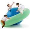 FANTASK Altalena gonfiabile a cupola per bambini, 223 cm, con 6 manici integrati (verde + blu)