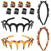 exatta 12 Pezzi Cerchietto con Clips, con Cerchietto Zig Zag per Capelli