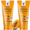 Nutriglow Natural's Papaya Face Wash (100Gm) & Papaya Facial Scrub (100Gm) for Pigment Free Skin