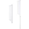 DOPENSPI 2 pettini telescopici, antistatici a coda di parrucchiere, con manico in acciaio inox, portatile, per donne e uomini (bianco)