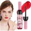 Generisch Rossetto liquido a forma di bottiglia di vino, tinta opaca a lunga durata, idratante, impermeabile, leggero e antimacchia, per appuntamenti e feste, trucco al vino