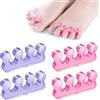 Sibba 4 separatori per dita dei piedi in gel, separatori per pedicure, divisori per unghie ripetibili e lavabili, per uomini e donne, distanziatori per unghie in gel per unghie, applicazione per
