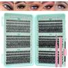 VEGCOO 575 Pezzi Ciglia Finte Ciuffetti, 30-40-50-60-80-100D Kit Extension Ciglia, Curl Ciglia Finte Ciuffetti 8-10-12-14-16mm, DIY Eyelash Extension Kit con Accessori