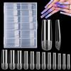 VISLANTE Set di 240 punte per unghie in gel, punte per unghie in gel morbido, punte quadrate, extra lunghe, 12 misure, per nail art fai da te