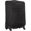 WENGER Sion Medium Trolley in Tessuto con 4 Ruote, Medio, 72 (82) l, Espandibile, Uomo Donna, Viaggi Vacanze, Nero, 653586