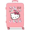 Hello Kitty Sanrio Bows Medium Rosa Valigia 46x65x23 cm Rigido ABS Lucchetto a Combinazione Laterale 56L 3.1kg 4 Doppie Ruote