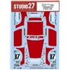 STUDIO27 1/24 Porsche 934 DENVER #87 Le Mans 1979 per Tamiya DC1010 Decal F/S