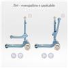 MoMi DEBE Monopattino Evolutivo Blu 2 in 1 con Seduta con luci LED - Giocolandia