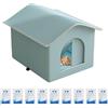 jamgeery Casa di raffreddamento per animali domestici, Cuccia per gatti con condizionatore d'aria cuccia per cani rinfrescante pieghevole con 9 impacchi di ghiaccio Casa per gatti rinfrescante