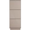 UEV Scarpiera da Ingresso con 3 Ante in Deisgn Intaglio, Mobile Scarpiera Bella e Funzionale con Ripiani Rimovibile e Regolabile, Scarpiere Salvaspazio Slim Stabili, 50 x 24 x 131cm, Beige Mocca
