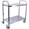 TAIMIKO Carrello Portavivande Carrello di Servizio Carrello Cucina 2 Piani | carrello con ruote portatutto Carrello in acciaio inox 95 x 50 x 95 cm
