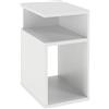 Vicco Comodino Elios, Bianco, 25 x 45.3 cm, adatto per riporre oggetti di uso quotidiano e lampade