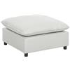 HOMCOM Poggiapiedi per salotto quadrato, ottomano, seduta imbottita con gambe in plastica, pouf salotto per camera da letto, ingresso, 75 x 75 x 40 cm, grigio