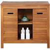 Vente-unique - Mobile sotto lavabo 90 cm in Legno d'acacia - PULUKAN