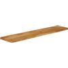 Keeushr Piano da tavolo in legno di mango massiccio con bordo albero, 140 x 40 x 2,5 cm, bordo naturale rustico, piano di ricambio versatile per casa o commerciale, facile da pulire