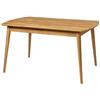 Nordic Story Scandi 1 tavolo da pranzo in legno massello rovere, ideale per cucina o soggiorno, mobili in stile nordico scandinavo retrò (140 x 80 x 75 cm)