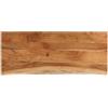 Keeushr Piano in legno massiccio di acacia, 110 x 40 x 3,8 cm, rettangolare, con bordo albero, per tavolo da bar, tavolino o progetti di mobili fai da te, bordo naturale
