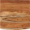 Keeushr Piano per lavabo in legno massiccio di acacia, 60 x 60 x 2,5 cm, quadrato con bordo naturale, versatile come piano di lavoro o scaffale, superficie facile da pulire, venature uniche