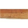 Keeushr Scaffale da parete 80 x 30 x 2,5 cm, in legno massello di acacia, rettangolare, con bordo albero, mensola sospesa con bordo naturale, per soggiorno, ufficio, decorazione, libri, piante