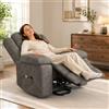 BLSYHDH Poltrona da massaggio elettrica,poltrona massaggiante riscaldante poltrona relax con funzione di massaggio poltrona lounge relax funzione reclinabile vibrazione riscaldamento (Grigio)