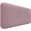 DHOME Testiera Imbottita Liscia Arrotondata in Tessuto Aqualine per Parete Acustica Testate Letto Fonoassorbenti Camera da Letto (Salmone, 110cm)