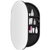 Easnuroz Mobile Ovale for Specchio Da Bagno Con Luci Armadio for Il Bagno Con Interruttore A Sfioramento Armadio A Muro In Legno for La Conservazione Degli Articoli Da Toeletta for Il Bagno E La Docci