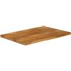 Keeushr Piano da tavolo in legno di mango massiccio con bordo albero, 110 x 60 x 2,5 cm, bordo naturale, piano di ricambio per telai del tavolo, piano in legno rustico con venature uniche, facile da