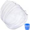 Lunza 5 Pezzi Sacchetto Filtro per Vernice, 5 Galloni Filtri per Vernice con Apertura a Rete, Filtri Maglia Fine Bianco, con Apertura Superiore Elastica, per Filtrare Vernici Rivestimenti (500 x 400 mm)