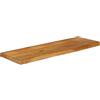 Keeushr Piano da tavolo in legno di mango massiccio con bordo albero, 120 x 40 x 3,8 cm, bordo naturale rustico, piano di ricambio versatile per casa o commerciale, facile da pulire