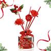 WEILAOK Profumatore Natalizio, Profumatori Ambiente Natalizi, profumatore per Ambienti Bastoncini, profumatore Natale per Ambienti, Casa e Ufficio, Set Regalo di Natale, Rosa D'ebano, 120ml