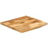 Keeushr Piano in legno di mango massiccio, 40 x 40 x 2,5 cm, con bordo dell'albero, piano in legno massiccio rustico per tavolo da pranzo, piano di ricambio versatile con venature naturali del legno