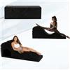 JS Ellie Poltrona da yoga dal design ergonomico, rivestimento in tessuto sfoderabile e lavabile, materiale morbido e schiuma ad alta resilienza, ideale per esercizi, stretching, relax e meditazione Black