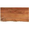 Keeushr Piano da tavolo rettangolare in legno massello di acacia, 80 x 40 x 3,8 cm, con bordo ad albero, per tavolo da bar, tavolino d'appoggio per progetti di mobili