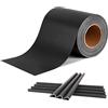 LZQ Strisce frangivista in PVC a doppia asta, con 30 clip di fissaggio, oscuranti, per recinzioni da giardino (70 m x 19 cm, antracite)