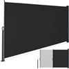 tectake® Tenda Laterale Avvolgibile, Estensibile, 300 x 200 cm, Paravento da Esterno, Tenda Parasole Esterno, in Acciaio, per Giardino, Balcone e Terrazza, Frangivista Frangivento da Esterno - Nero