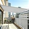 DSRDRFG Frangivisto Balcone Protezione Privacy 50x100cm Impermeabile Anti-UV con Occhielli e Fascetta Recinzione Copertura per Ringhiera Balcone Esterno Terrazza Giardino, Grigio Chiaro