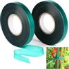 YUEXNKO Nastro per Fascette per Piante,Nastro per Legare Piante,Fascetta per Alberi,Nastro da Giardino Verde Riutilizzabile Legature Alberelli Riutilizzabile Garden Plant-Tape per Fiori Vivaio Piantine (2PCS)