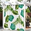 Hiseng Tende da Esterno con Anelli per Gazebo e Balcone, 1 Pezzi Tende Impermeabili con Stampa Foglie di Banano Verde 3D, Tende Modern Protezione Solare e Privacy (100x140cm,Piante Tropicali 1)