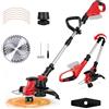 ConBlom Tagliabordi compatibile con batteria Milwaukee da 18 V, pieghevole 3 in 1 con motore brushless, larghezza di taglio 30 cm, indicatore di stato della batteria, tagliabordi elettrico e tosaerba