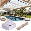 Generic Telo Ombreggiante Esterna, 90% Rete Ombreggiante Con Occhielli, Bianco Copertura Parasole per Carport, Piscina e Patio Giardino - Rete di Schermatura ad Alta Densità