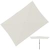 Generico Telo di Ricambio per Ombrellone Rettangolare, 2/3/4m con Presa d'Aria Superiore, in Resistente Poliestere, Impermeabile, Protezione UV(Bianco,210 * 140cm)