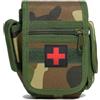 ZJIEYU Marsupio Tattico EDC, Borsa da Escursionismo e Combattimento per Sport All'aperto e Airsoft, Marsupio MOLLE per Attrezzature e Gadget, per Telefono e Penna(Black)