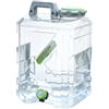 SZLIFE Contenitore per l'acqua, Secchio da Campeggio con Rubinetto, Serbatoio d'Acqua di Emergenza Trasparente per Zaino, Uso Domestico e Picnic, 10 Litri