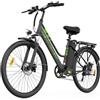 ZAZAWORK E Bike Uomo Donna 26 Pollici, Bicicletta Elettrica City Bike con Batteria 36V 20Ah fino a 120 km,250W 43 Nm,7 Velocità,Freni a Disco Meccanici,per Città, Pendolarismo e Viaggi (nero)