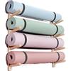 AKDJGFP Supporto Per Tappetino Da Yoga A Parete Solid Wood Yoga Mat Rack Massage Roller Wall Shelf Studio Storage Solution Mounted Wooden Organizer Stand(3 floors high 56cm)
