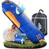 Active Spark Schlafsack Winter & 3 Jahreszeiten - wasserabweisend & atmungsaktiv - Nie mehr kalte Füße Dank Taschenwärmer-Tasche - Schlafsack -20 Grad - Sacco a pelo - Caldo, Camping Mumienschlafsack