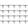 Jwthee 20 Pezzi Girelle a 3 Vie, Attrezzatura da Pesca Flessibile Girelle rotanti a Tre Vie Connettori da Pesca tripli girevoli Accessori da Pesca per rig per siluri Rig per Pesca da Surf (3)