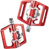 Generico Compatibile con Il Set di Pedali Senza Clip RACEWORK MTB, Pedali con Piattaforma misuratore di Potenza a Doppia Funzione con Clip Laterale,Componenti(Red)