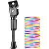 LLGSDLL Cavalletto per bicicletta per bambini, 14 pollici, antiscivolo, con 20 adesivi riflettenti, telaio per bicicletta, cavalletto laterale per bambini, bici da corsa, piccolo