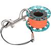 Clphendorine Bobina da dito in plastica resistente, 30 m, 4 colori; accessorio subacqueo leggero con moschettone a scatto in acciaio inox, ideale per immersioni in grotta e tecniche. (ruota blu)